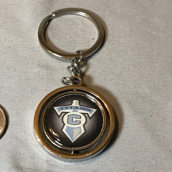 Collins High School Titans Spinning Keychain - Picture 1 of 5